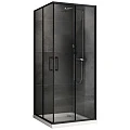 Душевой уголок ABBER Schwarzer Diamant 100х100 см AG02100B5 профиль черный, стекло прозрачное
