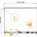 Душевой уголок Cezares Duet Soft 120x80см DUET SOFT-AH-1-120/80-C-Cr профиль хром, стекло прозрачное