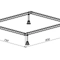 Каркас для поддона Allen Brau 90x80 8.00001.1