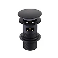 Смеситель для раковины Aquatek Вега AQ1005MB с донным клапаном, матовый черный