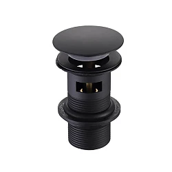 Смеситель для раковины Aquatek Вега AQ1005MB с донным клапаном, матовый черный