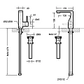 Смеситель для раковины Bravat Arc F16061K-2-ENG черный матовый