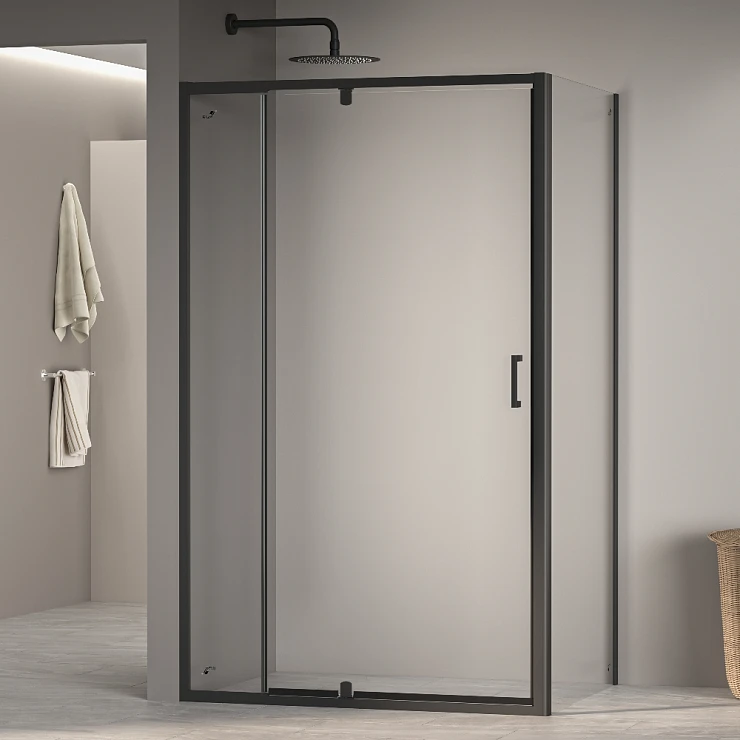Душевой уголок RGW PA-078B 110x110 см 350807812-14 профиль черный матовый, стекло прозрачное