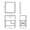 Тумба с раковиной Comforty Бредфорд 75 00-00008074CF дуб темный