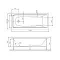 Акриловая ванна AM.PM Gem 170x70 W90A-170-070W-A белая глянцевая