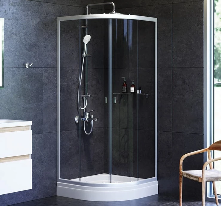 Душевой уголок AM.PM X-Joy 80x80см W88G-205-080MT профиль хром, стекло прозрачное