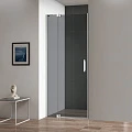 Душевая дверь в нишу Cezares 80см SLIDER-B-1-80/90-GRIGIO-Cr профиль хром, стекло серый
