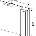 Зеркало-шкаф Aquanet Честер 85 186400 белый