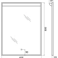 Зеркало BelBagno Uno 60 SPC-UNO-600-800-TCH с подсветкой