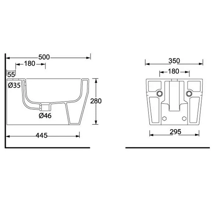 Биде подвесное BelBagno ALISE BB540BH белый глянец