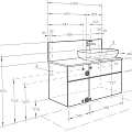 Тумба с раковиной Aquaton Мишель 100 дуб эндгрейн