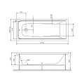 Каркас для ванны AM.PM Gem W90A-170-075W-R серый