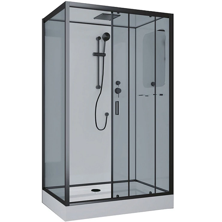 Душевая кабина Niagara Premium 120x80см NG-6912-01QR профиль черный
