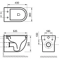 Чаша для унитаза подвесного BelBagno ONDA BB066CHR