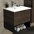 Тумба с раковиной Comforty Франкфурт 60 00004150530CF дуб шоколадно-коричневый