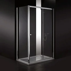 Душевой уголок Cezares Bergamo 120x90см BERGAMO-W-AH-1-120/90-C-Cr-R профиль хром, стекло прозрачное