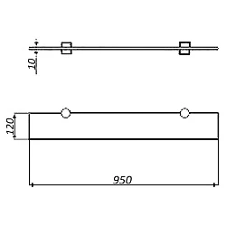 Полка Aquaton Отель 1A110403XX010 хром