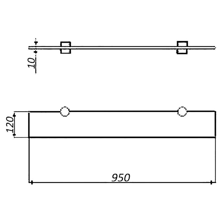 Полка Aquaton Отель 1A110403XX010 хром