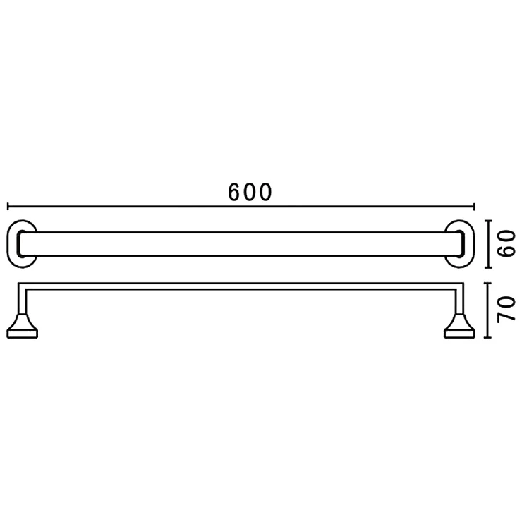 Полотенцедержатель Art&Max Ovale AM-E-4024B хром
