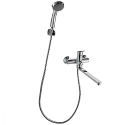 Смеситель для ванны с душем Bravat Drop F64898C-LB хром