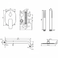 Душевой комплект Excellent Clever ARAC.SET.4145CR с внутренней частью, хром
