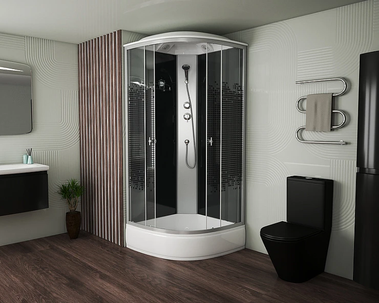 Душевая кабина Niagara Eco 90x90см NG-3504 профиль серебро