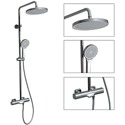 Душевая стойка Gappo с термостатом G2495-71 хром