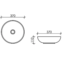 Раковина накладная Ceramica Nova Element CN6020 белая глянцевая