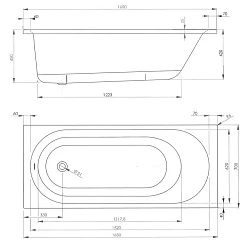 Акриловая ванна Vagnerplast Kasandra 165x70 VPBA165KAS2X-04 белая глянцевая