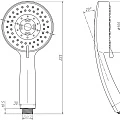 Душевая лейка Aquanet Round AF210-81R-S