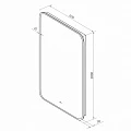 Зеркало Art&max Siena AM-Sie-600-1000-DS-F с подсветкой, черное