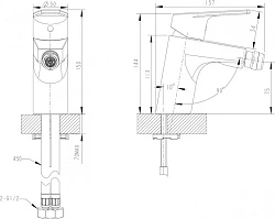Смеситель для биде Bravat Line F35299C-1 хром