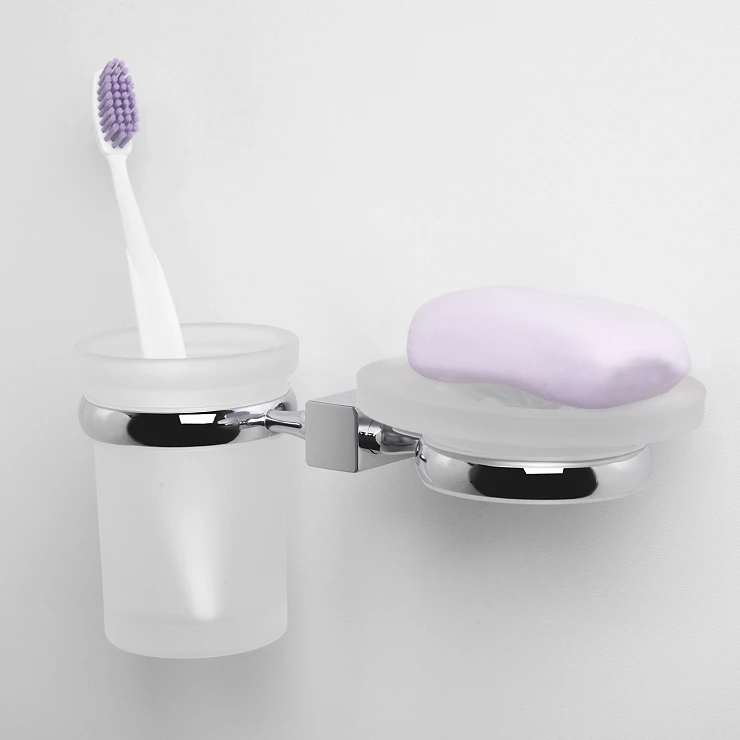 Стакан Wasserkraft Lippe K-6526 с мыльницей, хром