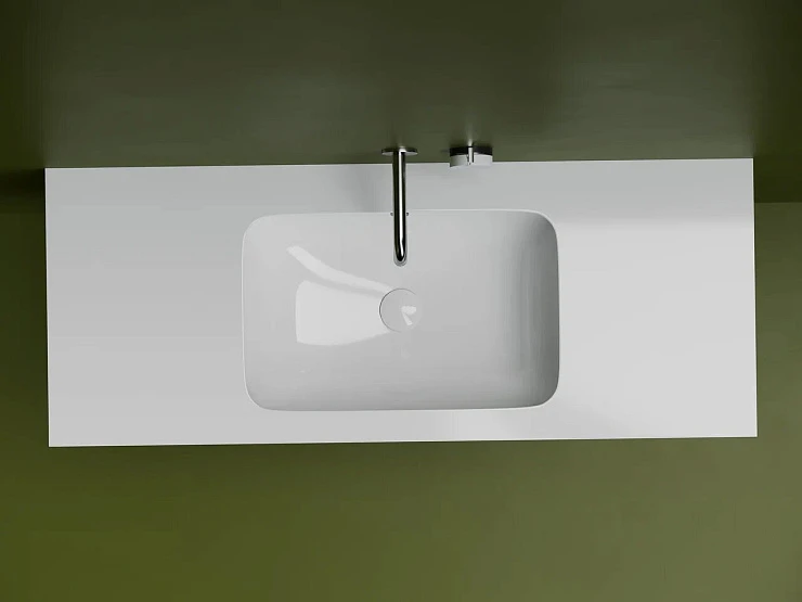Раковина встраиваемая Ceramica Nova ELEMENT CN7018 белая глянцевая