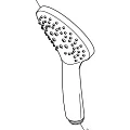 Душевая лейка AM.PM Gem F0290100 пластик, хром