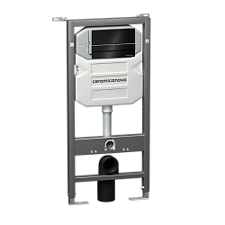 Система инсталляции для унитазов Ceramica Nova Envision Flat CN1002B кнопка черная матовая
