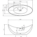 Акриловая ванна ABBER 180x80 AB9333 белая глянцевая