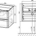 Тумба с раковиной Vincea Paola 60 темный дуб