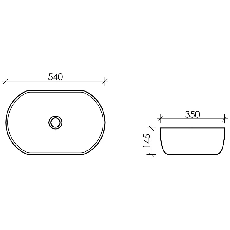 Раковина накладная Ceramica Nova Element CN5023 белая глянцевая