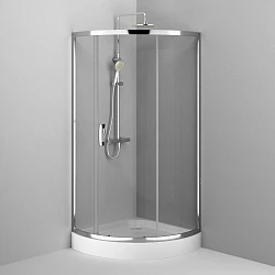 Душевой уголок AM.PM Like 90x90см W83G-315-090CT профиль серебро, стекло прозрачное