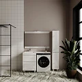 Тумба с раковиной Style Line Даллас ЛЕОН 120 напольная, левая, белый глянец