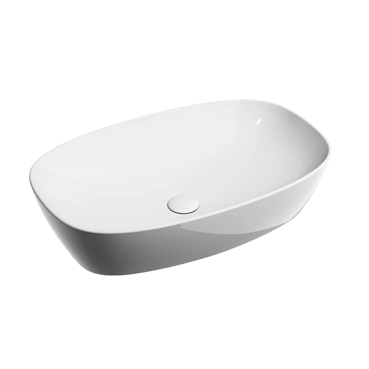 Раковина накладная Ceramica nova Element 600*380*138мм CN6049 белая глянец