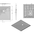 Душевой поддон Vincea 90х90см VST-4SR9090G серый