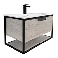 Тумба с раковиной Comforty Бонн 75 00-00001948CF дуб дымчатый