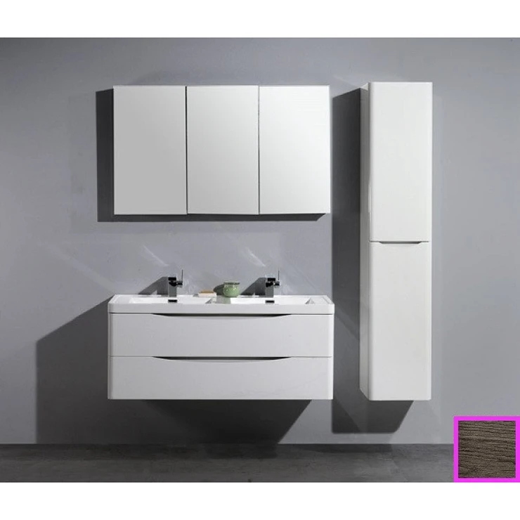 Тумба с раковиной BelBagno Ancona 120 с двойной раковиной, темный дуб