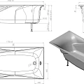 Ванна из искусственного камня Астра-Форм Вега Люкс 170x80 пристенная, белая глянцевая