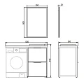 Тумба с раковиной Comforty Лозанна-120 00-00009517 белая, с антрацитовой столешницей