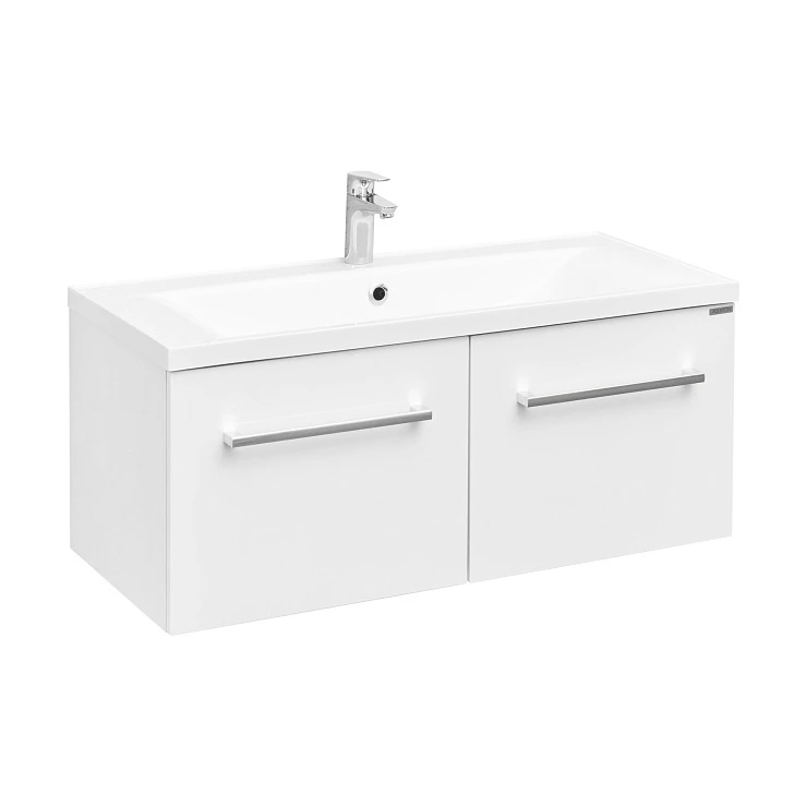 Тумба с раковиной Aquaton Мадрид 100 с 2 ящиками, белая