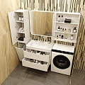 Тумба с раковиной Style Line Бергамо мини 80 антискрейч белый матовый