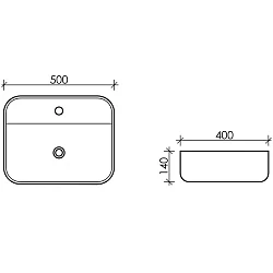 Раковина накладная Ceramica Nova Element CN5015 белая глянцевая